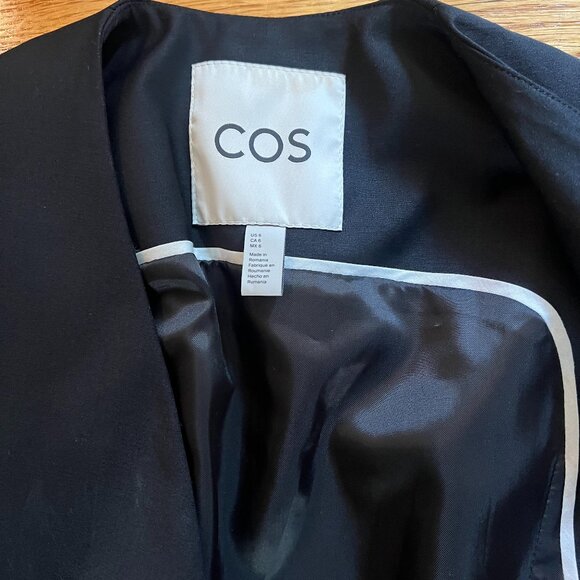 COS Cropped Single-Breasted Waistcoat sz 6 - Picture 7 of 10